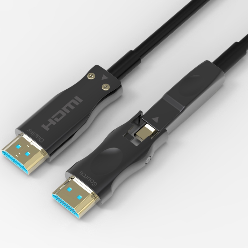 Migliore prezzo HDMI 2.0 Tipo da A a D lato della sorgente Distaccabile COA fibra ottica cavo 15m lunghezza